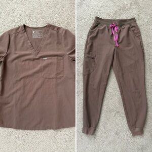 Figs Smokey Taupe Zamora & Catarina scrubs set